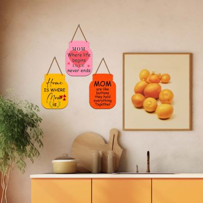 Wooden Wall Hanging for Mom  Jar Shaped Wall Plaques